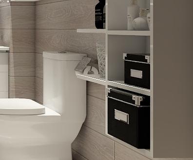 Modern pearly-luster bathroom cabinet