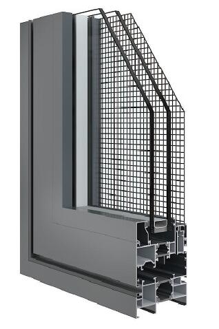 Wy-yf24gr78 Heat insulation window screen in one piece double inside open