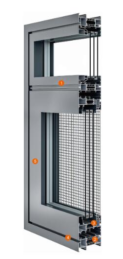 Wy-yf24gr90 Heat insulation window screen integrated double inside open