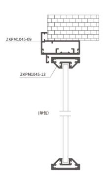 ZKPM1045-4510极窄35mm包墙框平开门